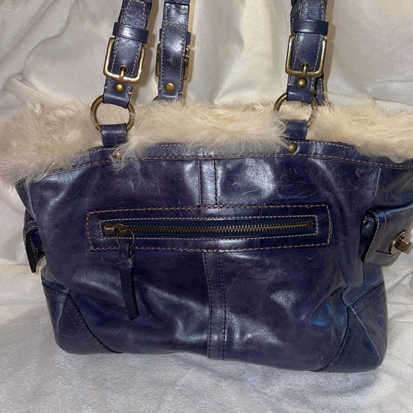 100% Authentic Coach Shearling Bag - Picture 3 of 7